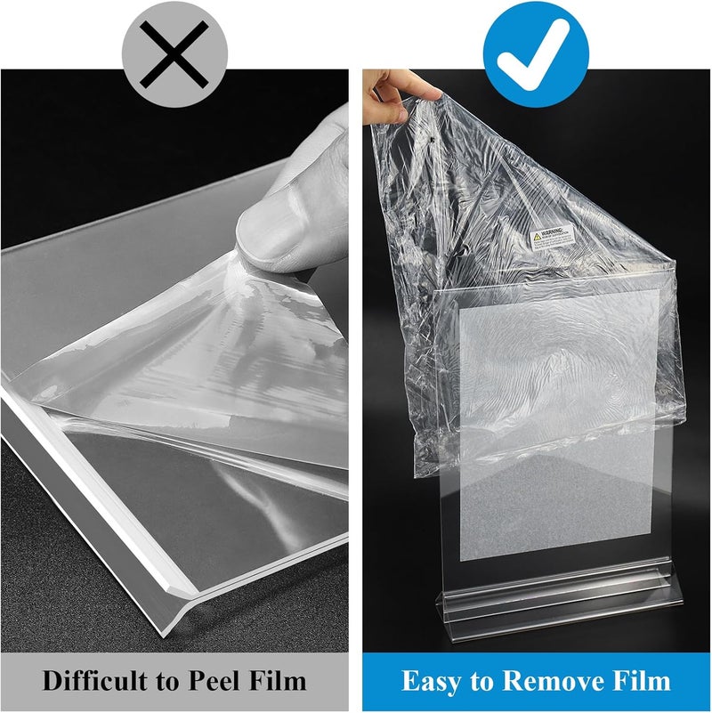 Seencool Acrylic Sign Holder 8.5 x 11 Vertical Double-Sided Flyer Display Stands, Plastic Table Menu Stand, Clear Picture Paper Frames for Office Home Store Restaurant 6Pack - Image 5